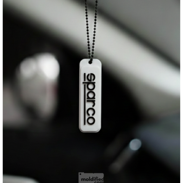 sparco car mirror tag