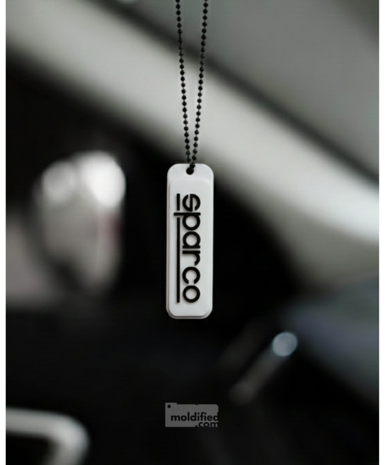 sparco car mirror tag