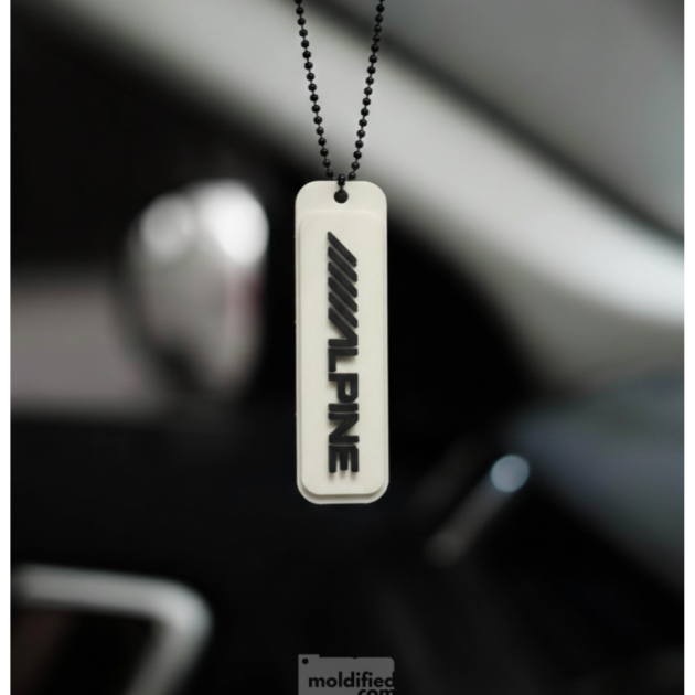 Alpine car mirror tag